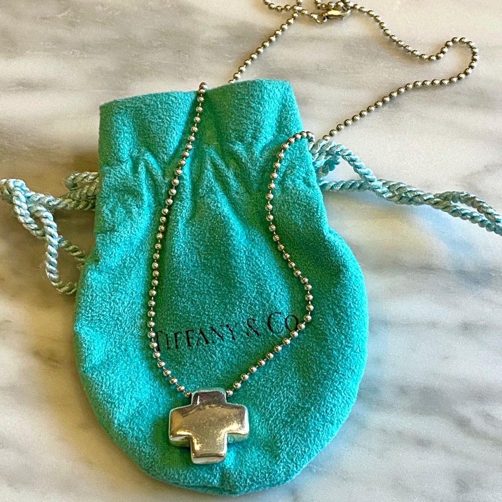Tiffany &Co Silver Roman Cross necklace